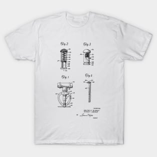 Fire Sprinkler Head Closure Plug Vintage Patent Hand Drawing T-Shirt